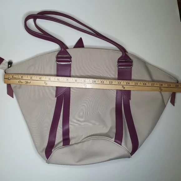 Jack Gomme Nylon Leather Strap Tote Bag New without Tag + FREE GIFT - Picture 5 of 11